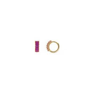 Argolas em prata Salvatore Plata - Zircónias rosa