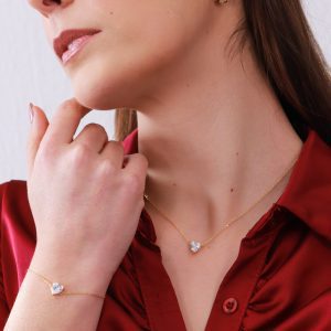 Colar em prata com coração