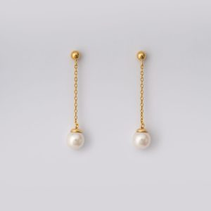 Brincos em prata Majorica - Ilusion