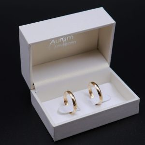 Aliança de casamento polida arredondada