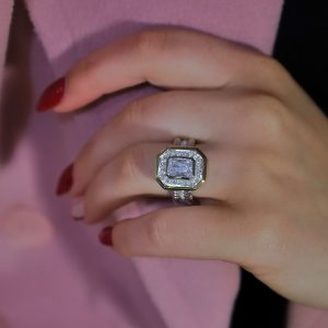 Anel em prata e ouro Franco Vieira - Wonderland Hexagonal