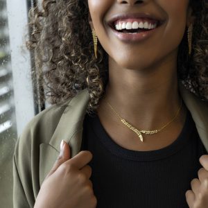 Colar em prata com zircónias